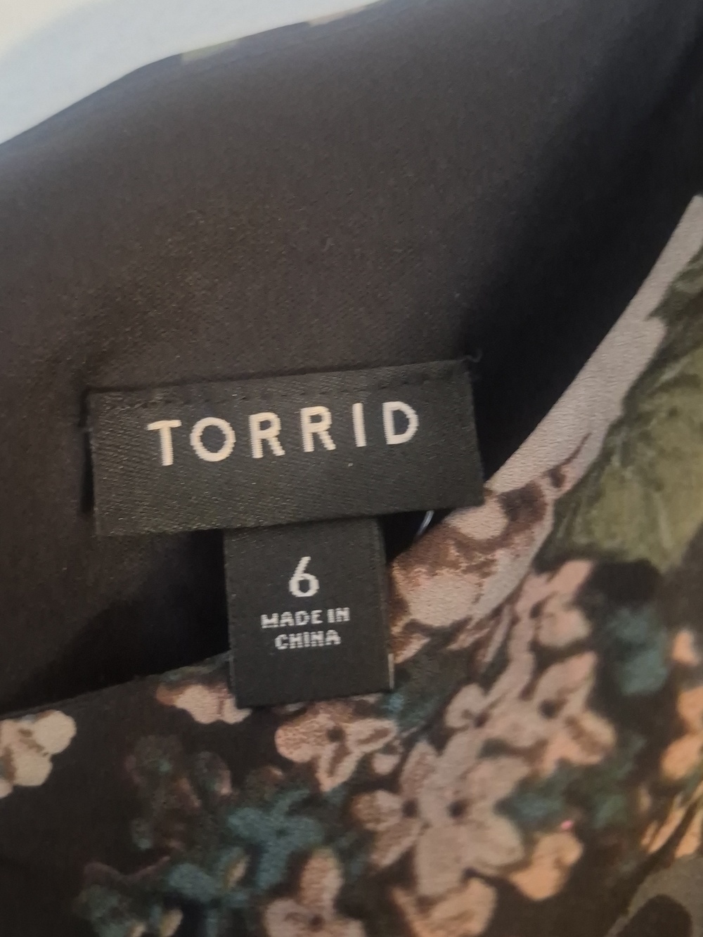 Torrid New With Tags Skull Floral Peplum Long Sleeve Top - 6X - Picture 6 of 9